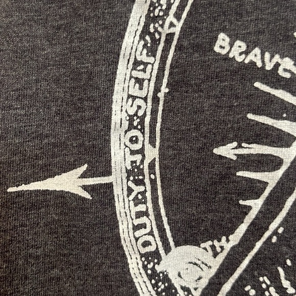 Gray and white tank top with verbiage such as “duty to self, country, others” XS - Picture 5 of 10